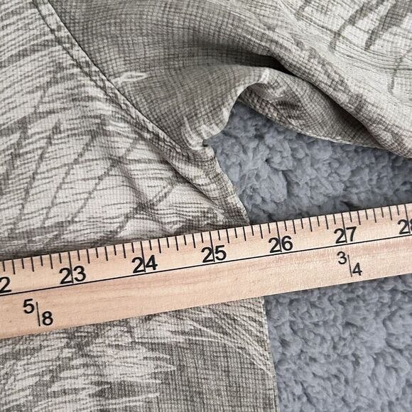 Tommy Bahama Mens XL Shirt Silk Green Ivory Print Button Down Short Sleeve - Picture 11 of 16